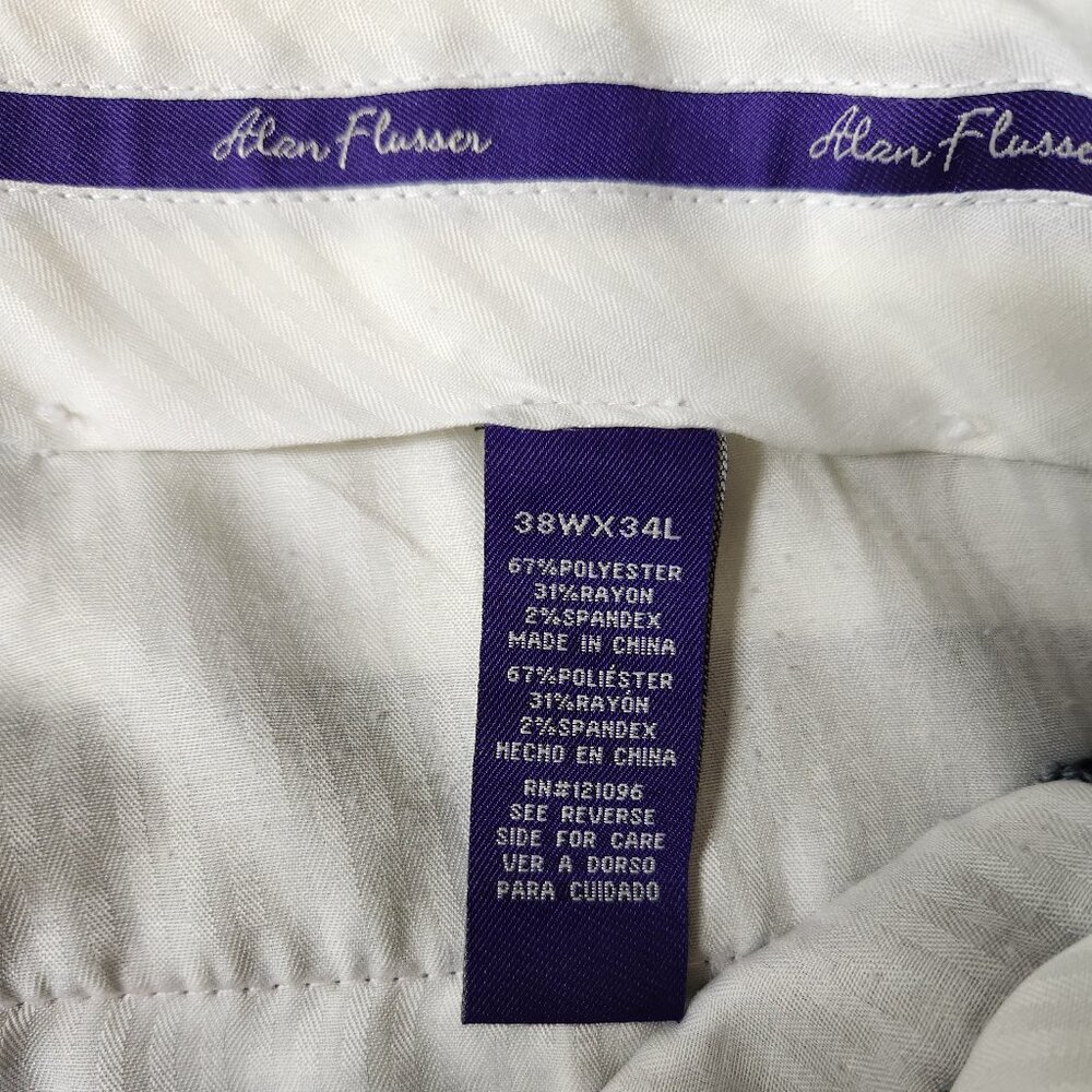 Alan Flusser Men's Pleated Front Pants 38Wx34L - Picture 4 of 10